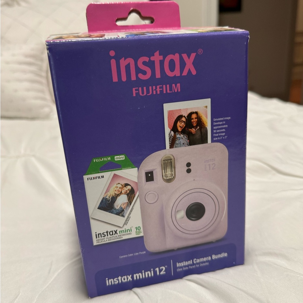 Fujifilm Instax Mini 12 Instant Camera Bundle – Lilac Purple (NIB)